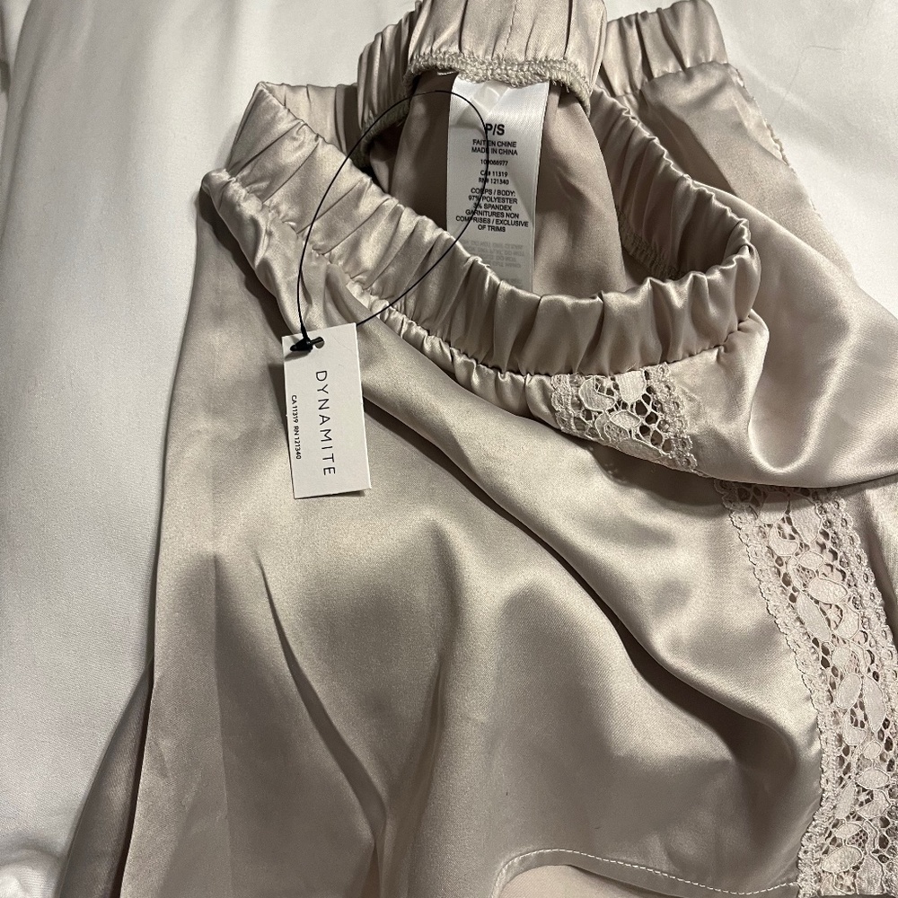 Dynamite satin sleep shorts